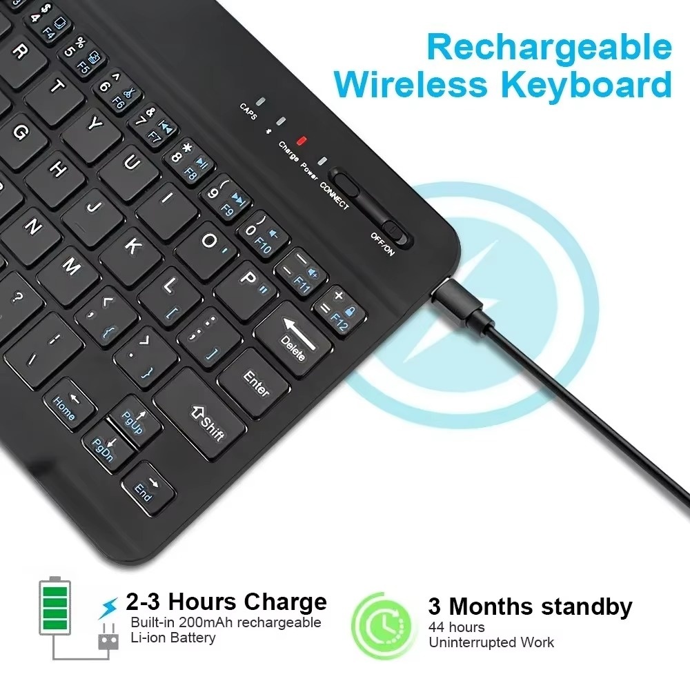 Best Tablet Accessories - Keyboard Bahasa Inggris Nirkabel Bluetooth 7/10