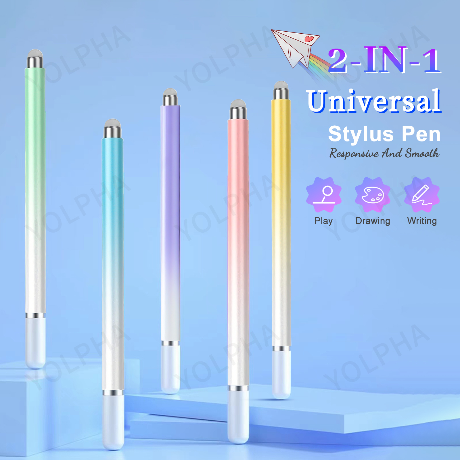 Drawing Tablet Pen Accessories - Pena Stylus Universal 2-in-1 untuk ios