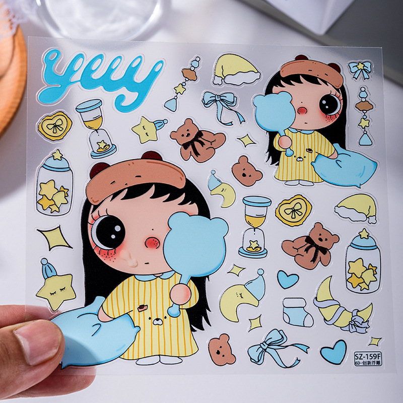 Stiker Jelly 3D Yuyu Flower Se - Tablet Accessories ulasan dan harga
