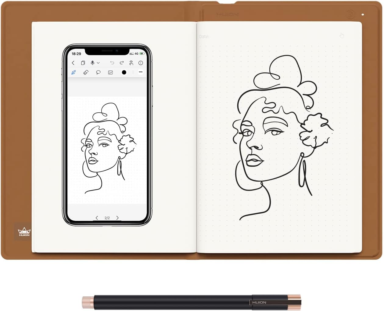 Huion Note 2 Em 1 Buku Catatan - Huion Tablet Accessories ulasan dan harga