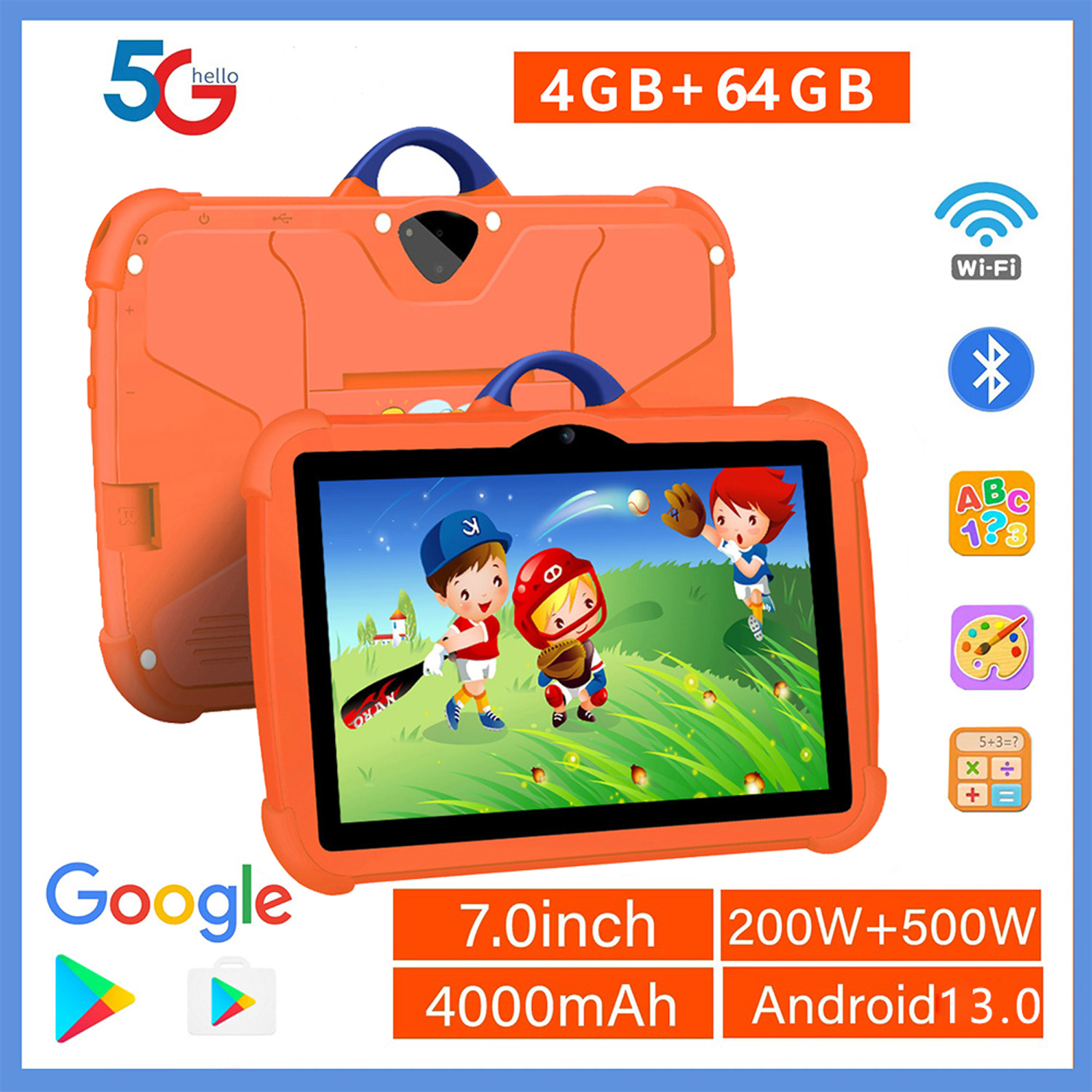 Tablet Google 7 inci 5G WiFi a - Kids Tablet With Accessories ulasan dan harga