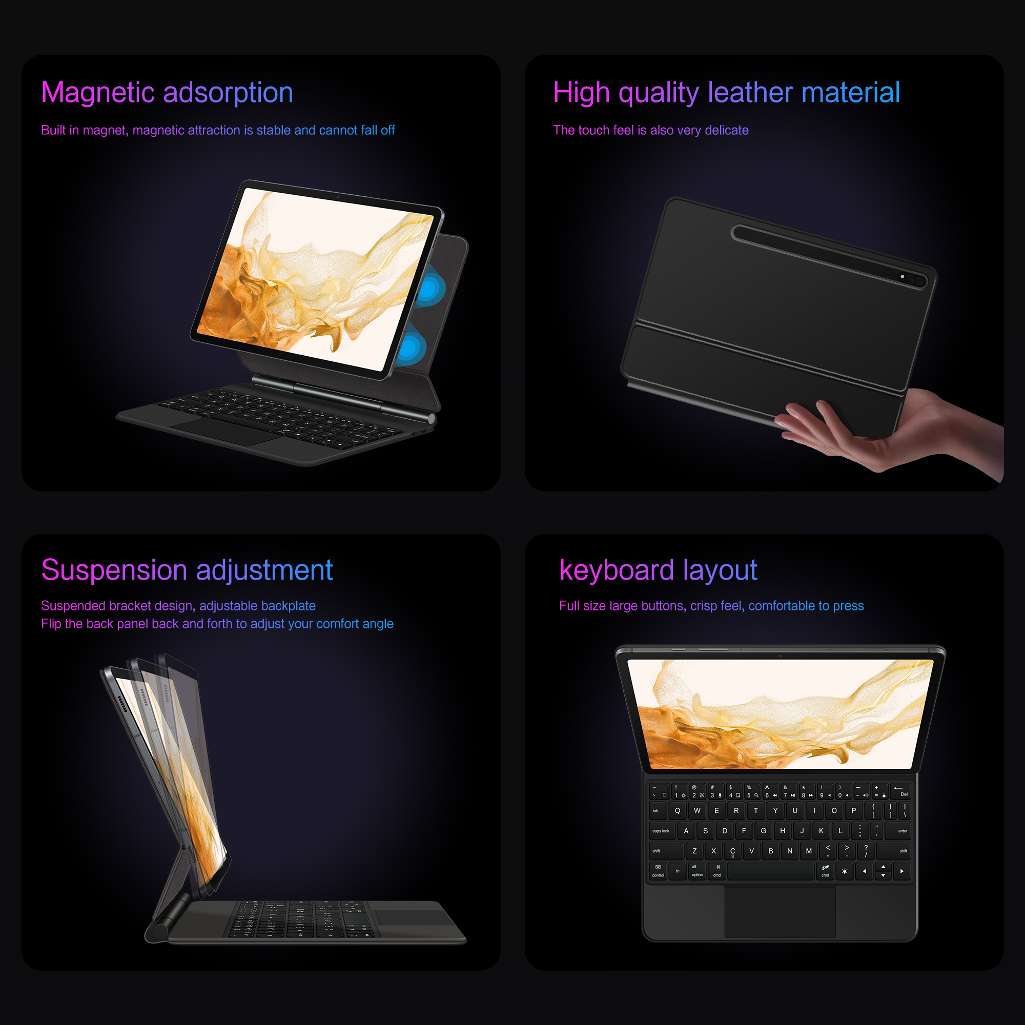LFOIQN Keyboard Ajaib untuk Sa - Samsung Tablet S10 Accessories ulasan dan harga