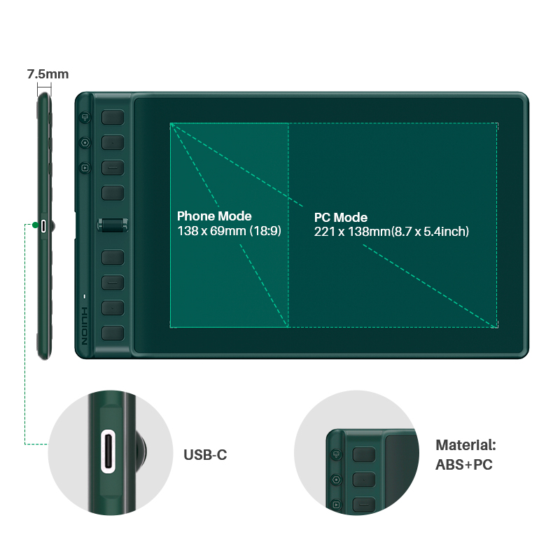 Huion Inspiroy 2 M H951P Table - Huion Tablet Accessories ulasan dan harga